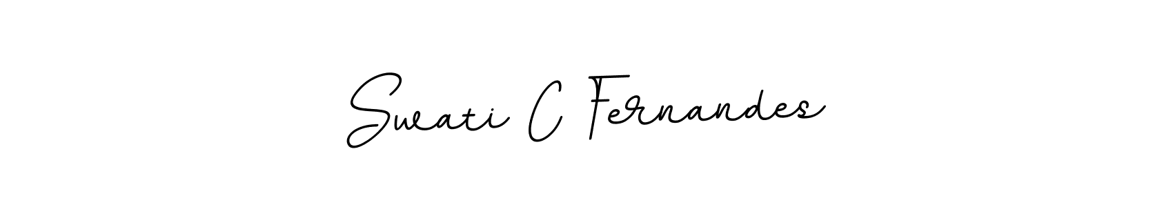 Use a signature maker to create a handwritten signature online. With this signature software, you can design (BallpointsItalic-DORy9) your own signature for name Swati C Fernandes. Swati C Fernandes signature style 11 images and pictures png