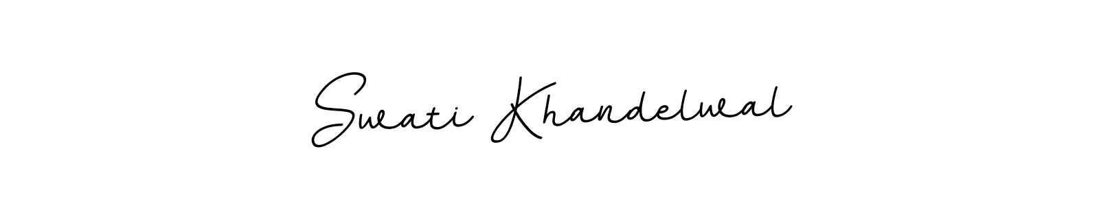 Use a signature maker to create a handwritten signature online. With this signature software, you can design (BallpointsItalic-DORy9) your own signature for name Swati Khandelwal. Swati Khandelwal signature style 11 images and pictures png