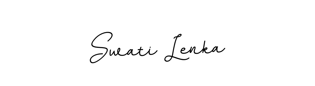 Make a beautiful signature design for name Swati Lenka. With this signature (BallpointsItalic-DORy9) style, you can create a handwritten signature for free. Swati Lenka signature style 11 images and pictures png