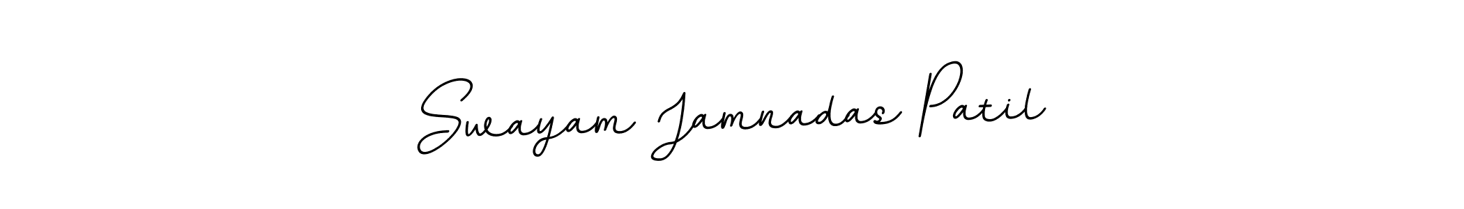 Design your own signature with our free online signature maker. With this signature software, you can create a handwritten (BallpointsItalic-DORy9) signature for name Swayam Jamnadas Patil. Swayam Jamnadas Patil signature style 11 images and pictures png