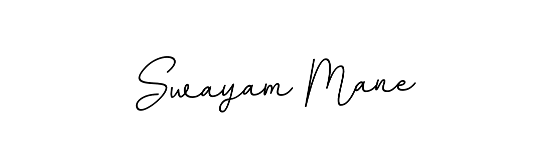 You should practise on your own different ways (BallpointsItalic-DORy9) to write your name (Swayam Mane) in signature. don't let someone else do it for you. Swayam Mane signature style 11 images and pictures png