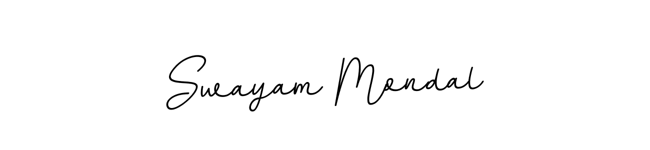 Create a beautiful signature design for name Swayam Mondal. With this signature (BallpointsItalic-DORy9) fonts, you can make a handwritten signature for free. Swayam Mondal signature style 11 images and pictures png