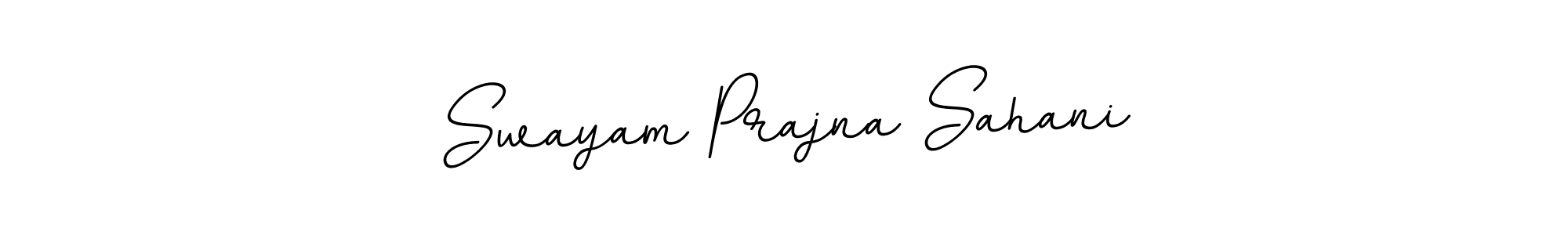 Create a beautiful signature design for name Swayam Prajna Sahani. With this signature (BallpointsItalic-DORy9) fonts, you can make a handwritten signature for free. Swayam Prajna Sahani signature style 11 images and pictures png