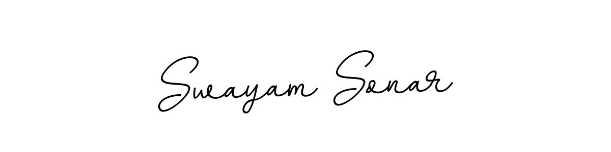 How to make Swayam Sonar name signature. Use BallpointsItalic-DORy9 style for creating short signs online. This is the latest handwritten sign. Swayam Sonar signature style 11 images and pictures png