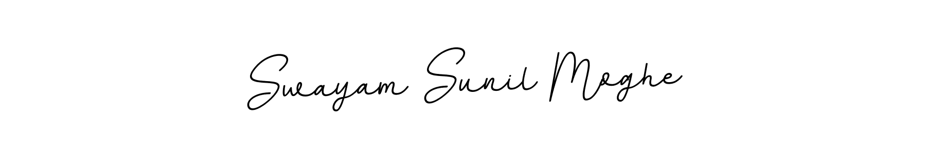 Swayam Sunil Moghe stylish signature style. Best Handwritten Sign (BallpointsItalic-DORy9) for my name. Handwritten Signature Collection Ideas for my name Swayam Sunil Moghe. Swayam Sunil Moghe signature style 11 images and pictures png