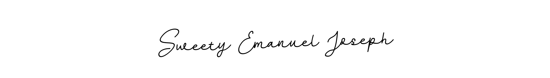 How to make Sweety Emanuel Joseph name signature. Use BallpointsItalic-DORy9 style for creating short signs online. This is the latest handwritten sign. Sweety Emanuel Joseph signature style 11 images and pictures png