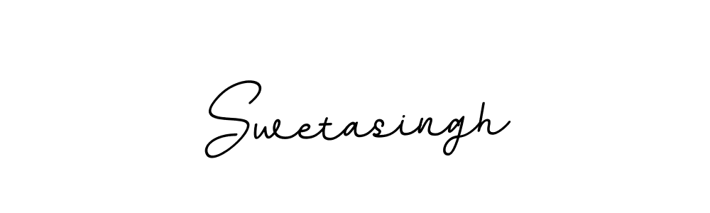 How to make Swetasingh name signature. Use BallpointsItalic-DORy9 style for creating short signs online. This is the latest handwritten sign. Swetasingh signature style 11 images and pictures png