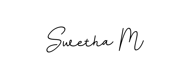 The best way (BallpointsItalic-DORy9) to make a short signature is to pick only two or three words in your name. The name Swetha M include a total of six letters. For converting this name. Swetha M signature style 11 images and pictures png