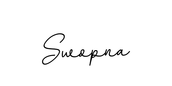 How to make Swopna name signature. Use BallpointsItalic-DORy9 style for creating short signs online. This is the latest handwritten sign. Swopna signature style 11 images and pictures png