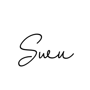 You should practise on your own different ways (BallpointsItalic-DORy9) to write your name (Swu) in signature. don't let someone else do it for you. Swu signature style 11 images and pictures png