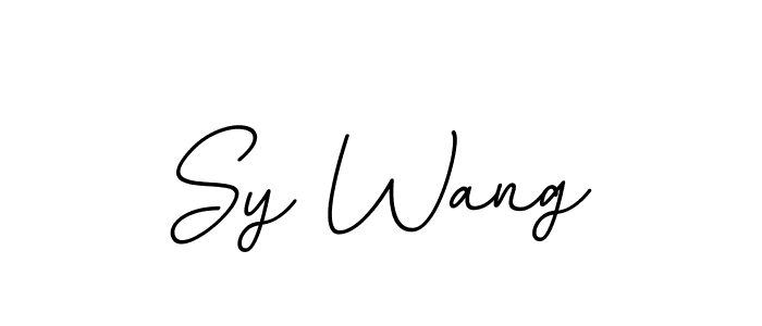 Use a signature maker to create a handwritten signature online. With this signature software, you can design (BallpointsItalic-DORy9) your own signature for name Sy Wang. Sy Wang signature style 11 images and pictures png