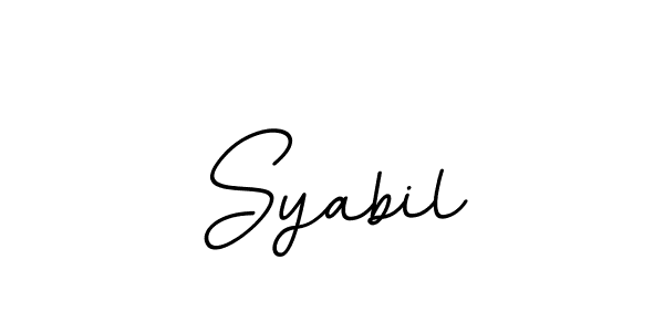 Design your own signature with our free online signature maker. With this signature software, you can create a handwritten (BallpointsItalic-DORy9) signature for name Syabil. Syabil signature style 11 images and pictures png