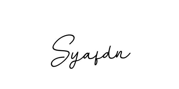How to make Syafdn name signature. Use BallpointsItalic-DORy9 style for creating short signs online. This is the latest handwritten sign. Syafdn signature style 11 images and pictures png