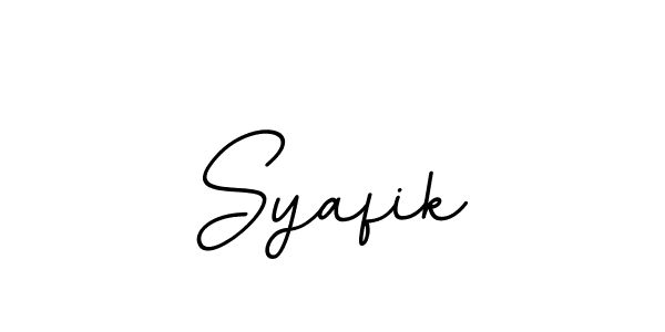 Use a signature maker to create a handwritten signature online. With this signature software, you can design (BallpointsItalic-DORy9) your own signature for name Syafik. Syafik signature style 11 images and pictures png
