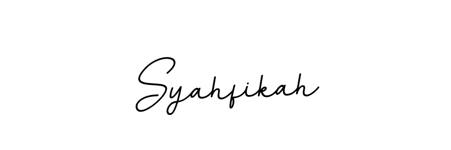 The best way (BallpointsItalic-DORy9) to make a short signature is to pick only two or three words in your name. The name Syahfikah include a total of six letters. For converting this name. Syahfikah signature style 11 images and pictures png