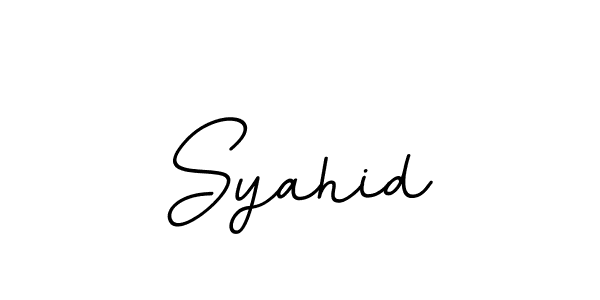 It looks lik you need a new signature style for name Syahid. Design unique handwritten (BallpointsItalic-DORy9) signature with our free signature maker in just a few clicks. Syahid signature style 11 images and pictures png