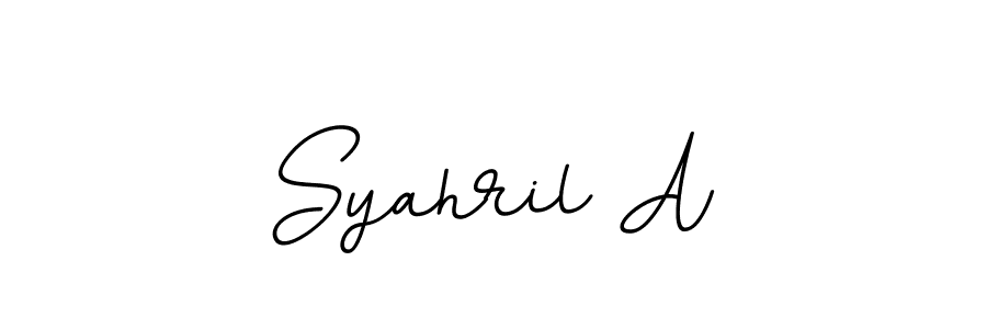 Create a beautiful signature design for name Syahril A. With this signature (BallpointsItalic-DORy9) fonts, you can make a handwritten signature for free. Syahril A signature style 11 images and pictures png