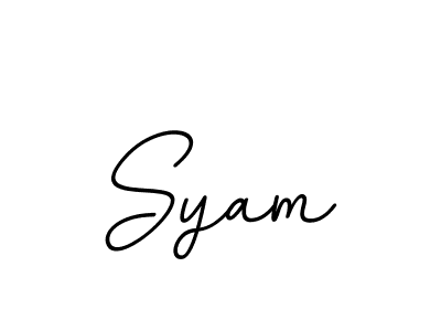 Design your own signature with our free online signature maker. With this signature software, you can create a handwritten (BallpointsItalic-DORy9) signature for name Syam. Syam signature style 11 images and pictures png