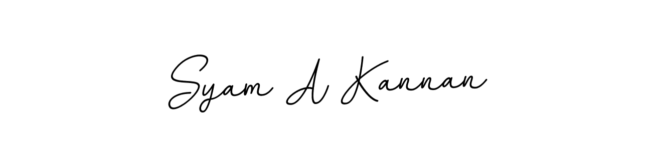 You should practise on your own different ways (BallpointsItalic-DORy9) to write your name (Syam A Kannan) in signature. don't let someone else do it for you. Syam A Kannan signature style 11 images and pictures png