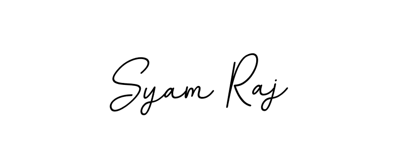 Use a signature maker to create a handwritten signature online. With this signature software, you can design (BallpointsItalic-DORy9) your own signature for name Syam Raj. Syam Raj signature style 11 images and pictures png