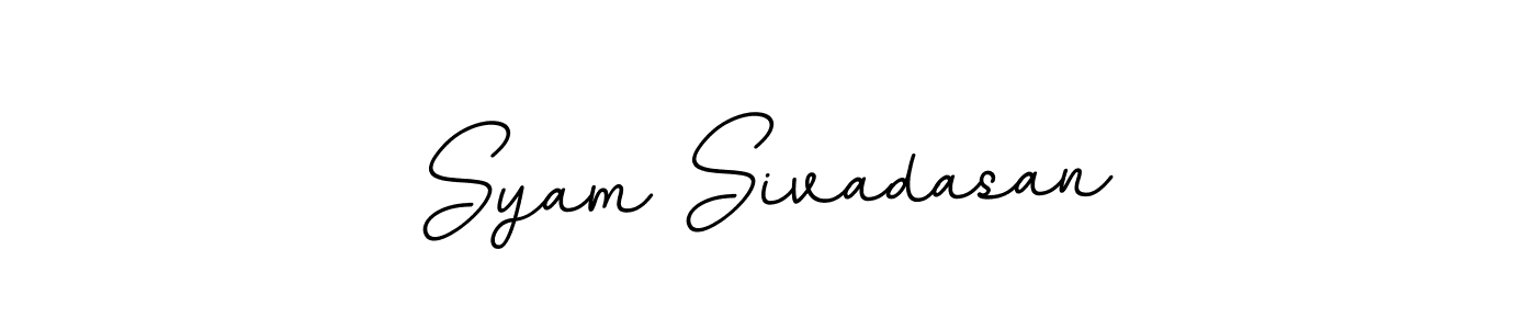 Create a beautiful signature design for name Syam Sivadasan. With this signature (BallpointsItalic-DORy9) fonts, you can make a handwritten signature for free. Syam Sivadasan signature style 11 images and pictures png