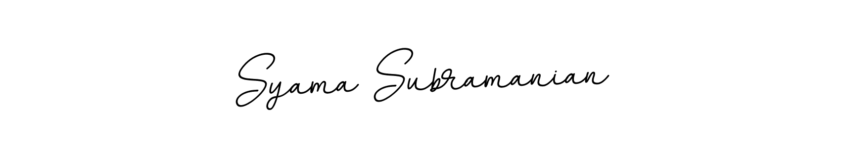 Design your own signature with our free online signature maker. With this signature software, you can create a handwritten (BallpointsItalic-DORy9) signature for name Syama Subramanian. Syama Subramanian signature style 11 images and pictures png