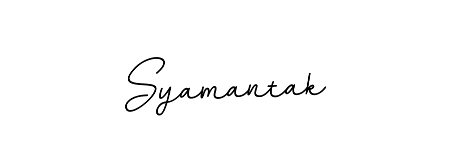 Design your own signature with our free online signature maker. With this signature software, you can create a handwritten (BallpointsItalic-DORy9) signature for name Syamantak. Syamantak signature style 11 images and pictures png