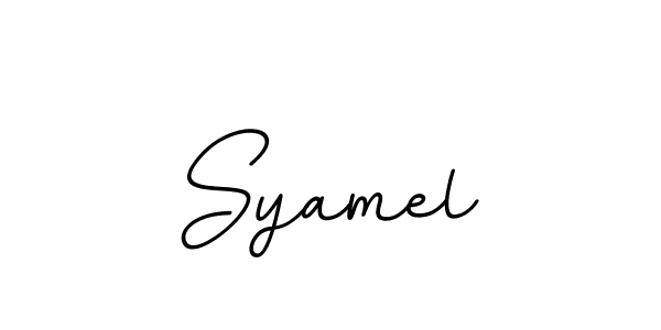 Make a beautiful signature design for name Syamel. With this signature (BallpointsItalic-DORy9) style, you can create a handwritten signature for free. Syamel signature style 11 images and pictures png