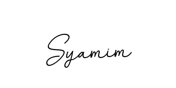 Make a beautiful signature design for name Syamim. With this signature (BallpointsItalic-DORy9) style, you can create a handwritten signature for free. Syamim signature style 11 images and pictures png