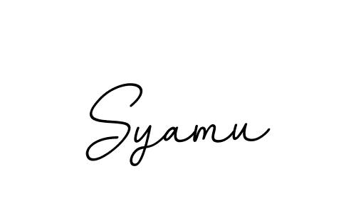 Use a signature maker to create a handwritten signature online. With this signature software, you can design (BallpointsItalic-DORy9) your own signature for name Syamu. Syamu signature style 11 images and pictures png