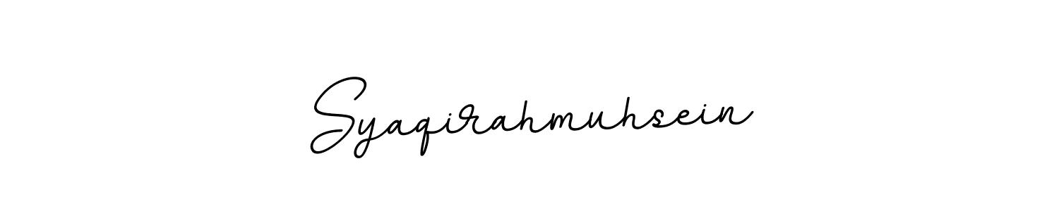 Make a beautiful signature design for name Syaqirahmuhsein. With this signature (BallpointsItalic-DORy9) style, you can create a handwritten signature for free. Syaqirahmuhsein signature style 11 images and pictures png