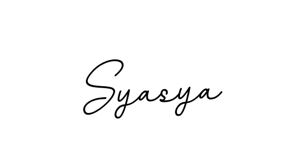 Make a beautiful signature design for name Syasya. With this signature (BallpointsItalic-DORy9) style, you can create a handwritten signature for free. Syasya signature style 11 images and pictures png
