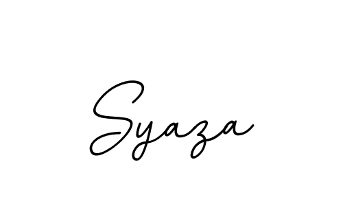 The best way (BallpointsItalic-DORy9) to make a short signature is to pick only two or three words in your name. The name Syaza include a total of six letters. For converting this name. Syaza signature style 11 images and pictures png