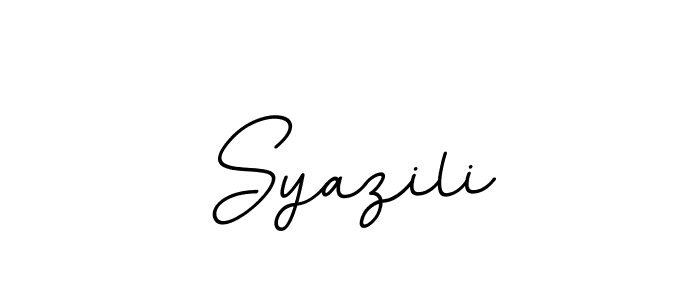 It looks lik you need a new signature style for name Syazili. Design unique handwritten (BallpointsItalic-DORy9) signature with our free signature maker in just a few clicks. Syazili signature style 11 images and pictures png