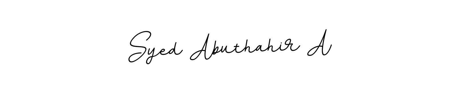 It looks lik you need a new signature style for name Syed Abuthahir A. Design unique handwritten (BallpointsItalic-DORy9) signature with our free signature maker in just a few clicks. Syed Abuthahir A signature style 11 images and pictures png