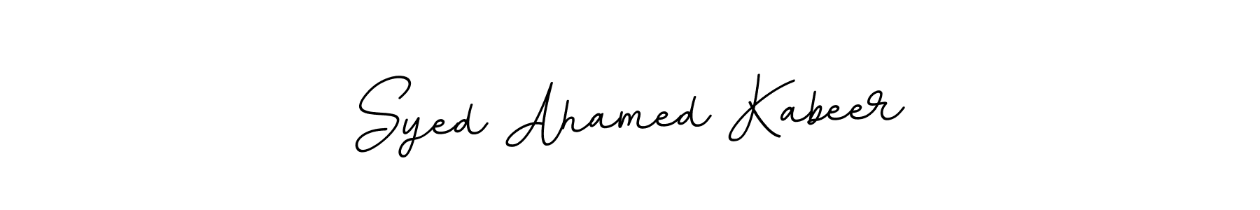 How to make Syed Ahamed Kabeer name signature. Use BallpointsItalic-DORy9 style for creating short signs online. This is the latest handwritten sign. Syed Ahamed Kabeer signature style 11 images and pictures png
