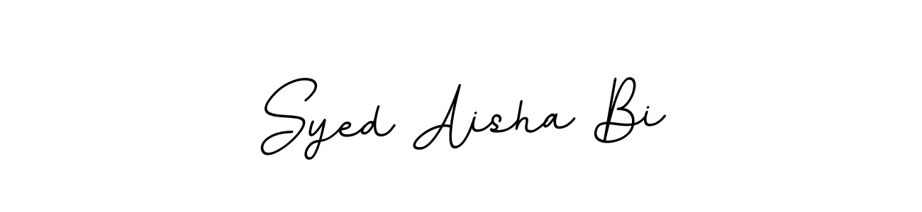 You can use this online signature creator to create a handwritten signature for the name Syed Aisha Bi. This is the best online autograph maker. Syed Aisha Bi signature style 11 images and pictures png