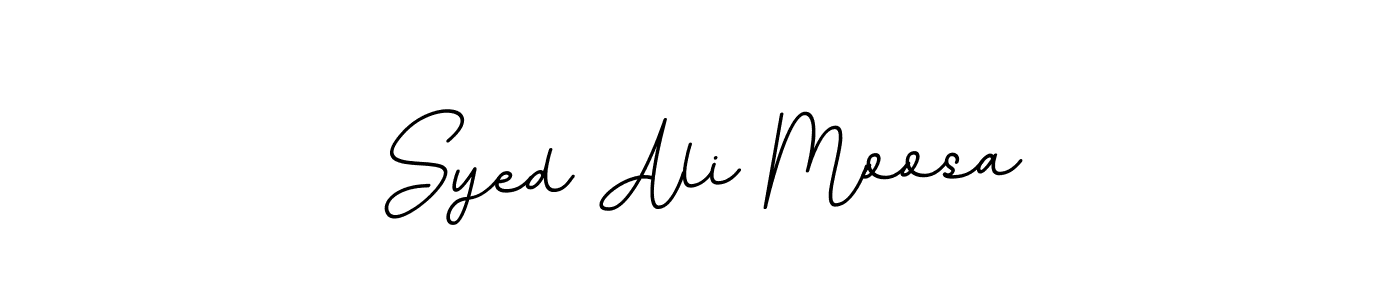 Use a signature maker to create a handwritten signature online. With this signature software, you can design (BallpointsItalic-DORy9) your own signature for name Syed Ali Moosa. Syed Ali Moosa signature style 11 images and pictures png