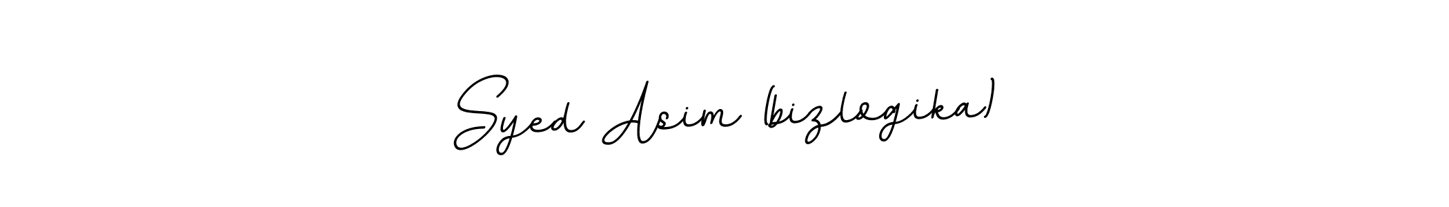 How to make Syed Asim (bizlogika) name signature. Use BallpointsItalic-DORy9 style for creating short signs online. This is the latest handwritten sign. Syed Asim (bizlogika) signature style 11 images and pictures png