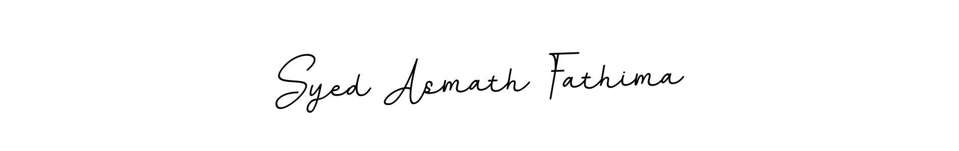 Design your own signature with our free online signature maker. With this signature software, you can create a handwritten (BallpointsItalic-DORy9) signature for name Syed Asmath Fathima. Syed Asmath Fathima signature style 11 images and pictures png