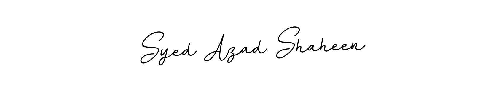 How to make Syed Azad Shaheen name signature. Use BallpointsItalic-DORy9 style for creating short signs online. This is the latest handwritten sign. Syed Azad Shaheen signature style 11 images and pictures png