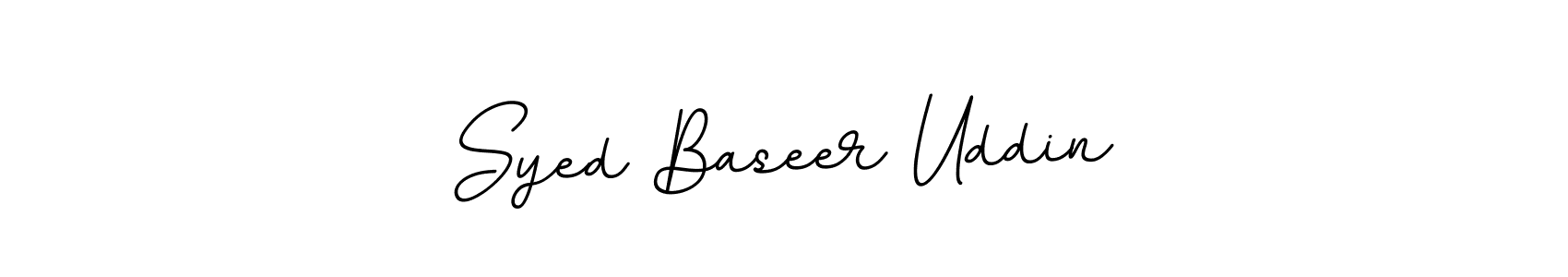 Design your own signature with our free online signature maker. With this signature software, you can create a handwritten (BallpointsItalic-DORy9) signature for name Syed Baseer Uddin. Syed Baseer Uddin signature style 11 images and pictures png