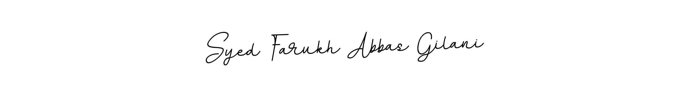 Create a beautiful signature design for name Syed Farukh Abbas Gilani. With this signature (BallpointsItalic-DORy9) fonts, you can make a handwritten signature for free. Syed Farukh Abbas Gilani signature style 11 images and pictures png