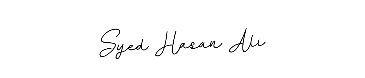 You should practise on your own different ways (BallpointsItalic-DORy9) to write your name (Syed Hasan Ali) in signature. don't let someone else do it for you. Syed Hasan Ali signature style 11 images and pictures png