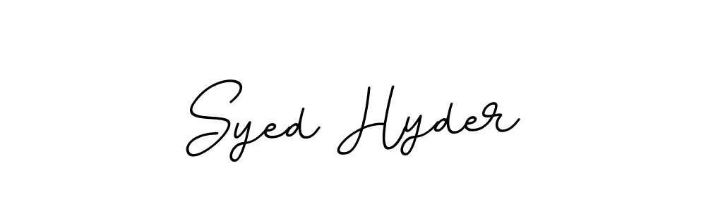 Design your own signature with our free online signature maker. With this signature software, you can create a handwritten (BallpointsItalic-DORy9) signature for name Syed Hyder. Syed Hyder signature style 11 images and pictures png