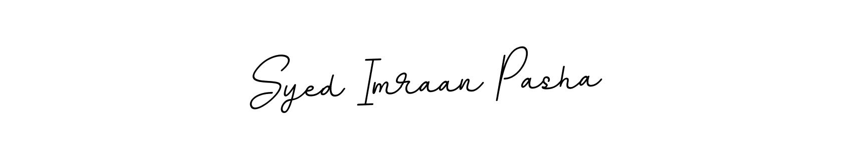 Make a beautiful signature design for name Syed Imraan Pasha. With this signature (BallpointsItalic-DORy9) style, you can create a handwritten signature for free. Syed Imraan Pasha signature style 11 images and pictures png