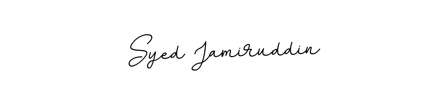 How to make Syed Jamiruddin name signature. Use BallpointsItalic-DORy9 style for creating short signs online. This is the latest handwritten sign. Syed Jamiruddin signature style 11 images and pictures png