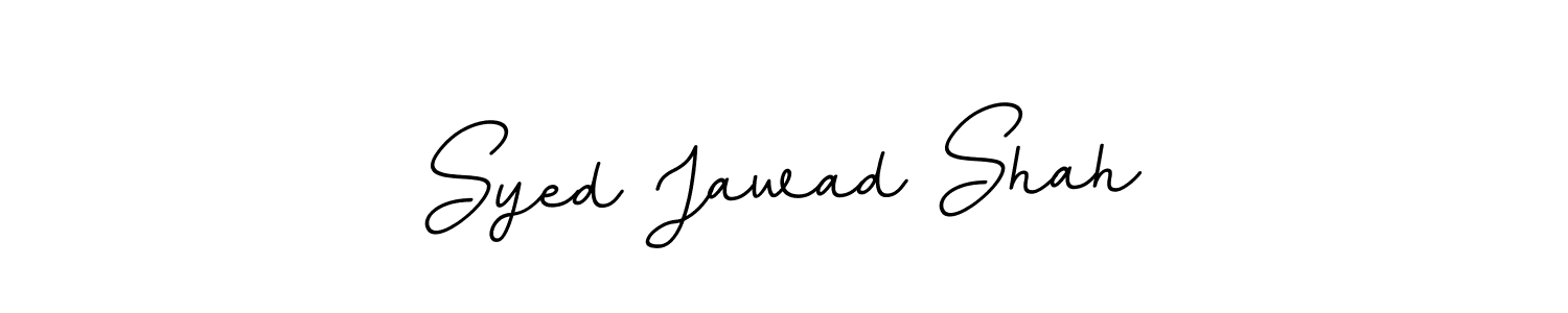 This is the best signature style for the Syed Jawad Shah name. Also you like these signature font (BallpointsItalic-DORy9). Mix name signature. Syed Jawad Shah signature style 11 images and pictures png