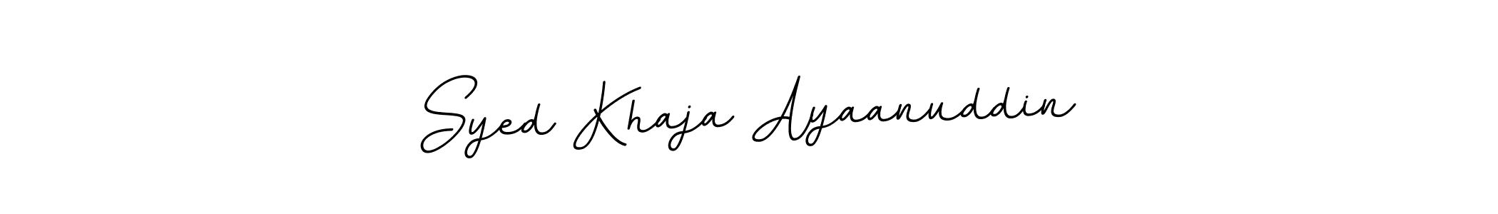 How to make Syed Khaja Ayaanuddin name signature. Use BallpointsItalic-DORy9 style for creating short signs online. This is the latest handwritten sign. Syed Khaja Ayaanuddin signature style 11 images and pictures png