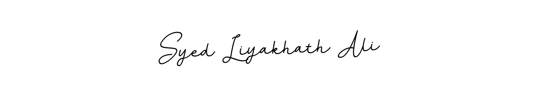 This is the best signature style for the Syed Liyakhath Ali name. Also you like these signature font (BallpointsItalic-DORy9). Mix name signature. Syed Liyakhath Ali signature style 11 images and pictures png